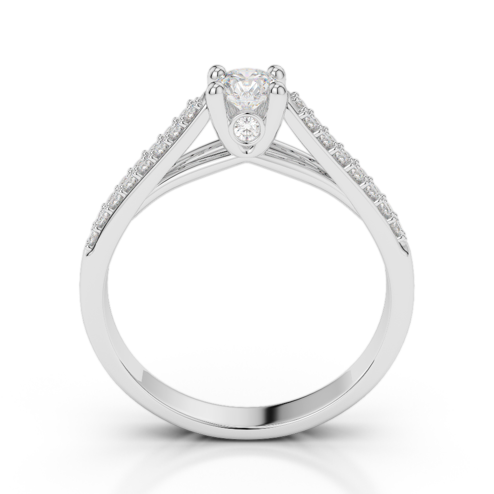 Gold / Platinum Round Cut Diamond Engagement Ring AGDR-2046
