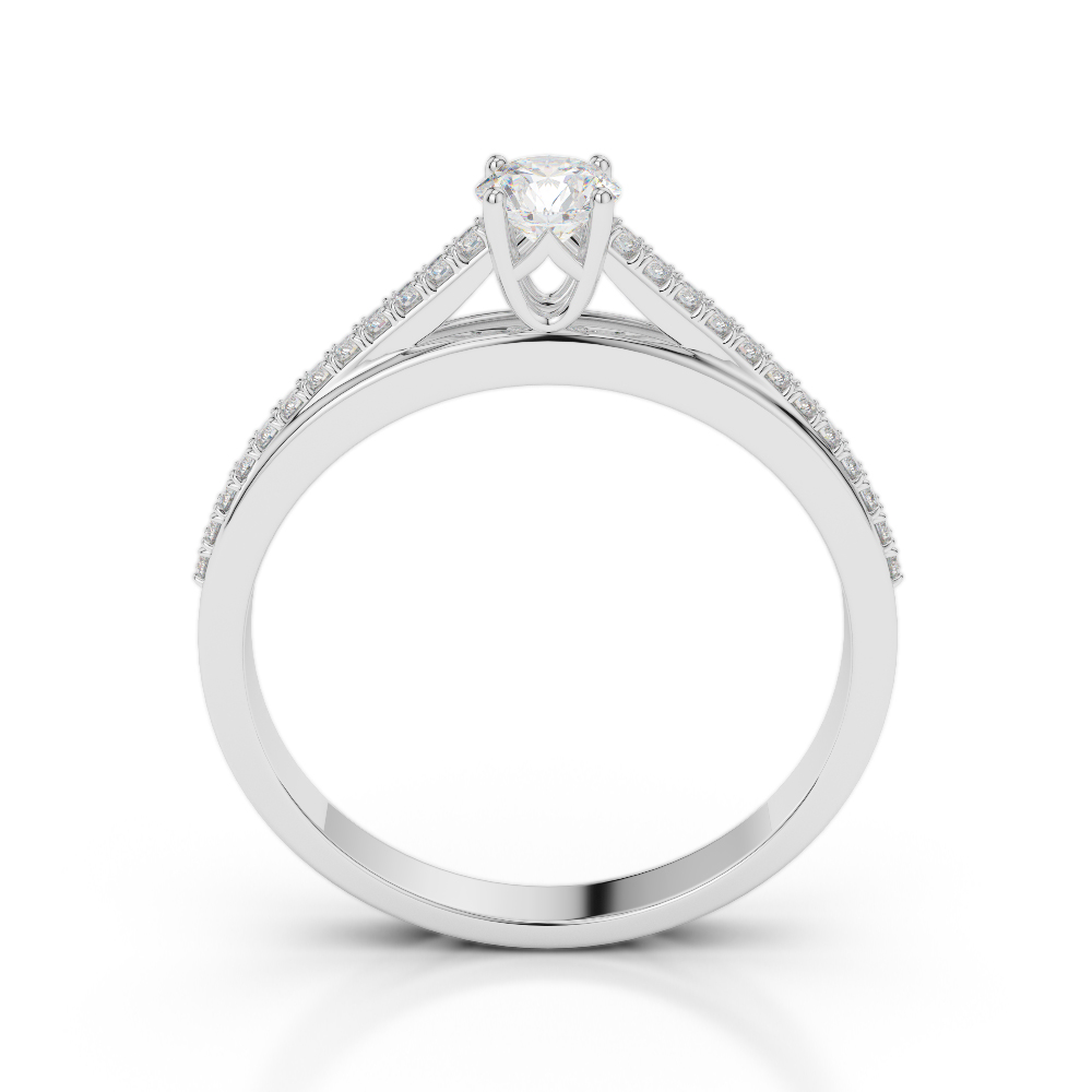 Gold / Platinum Round Cut Diamond Engagement Ring AGDR-2062