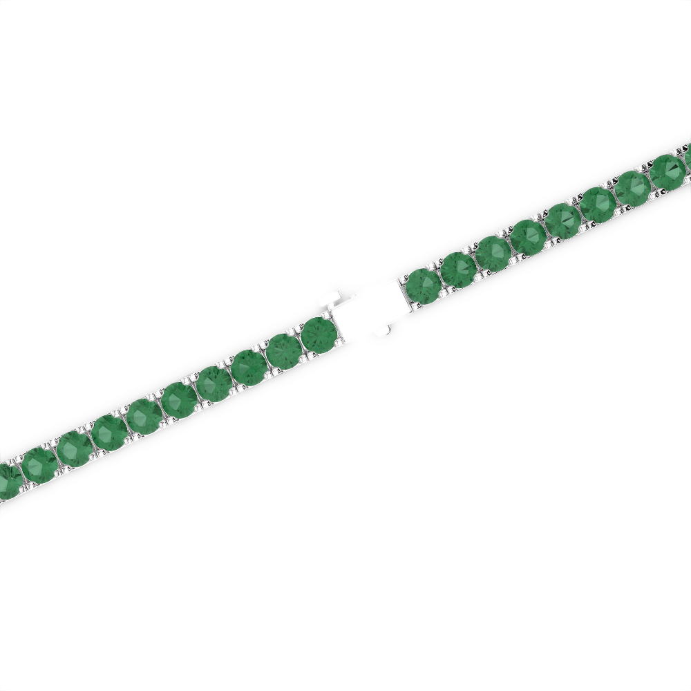 2 Ct Emerald Bracelet in Gold/Platinum AGBRL-1013