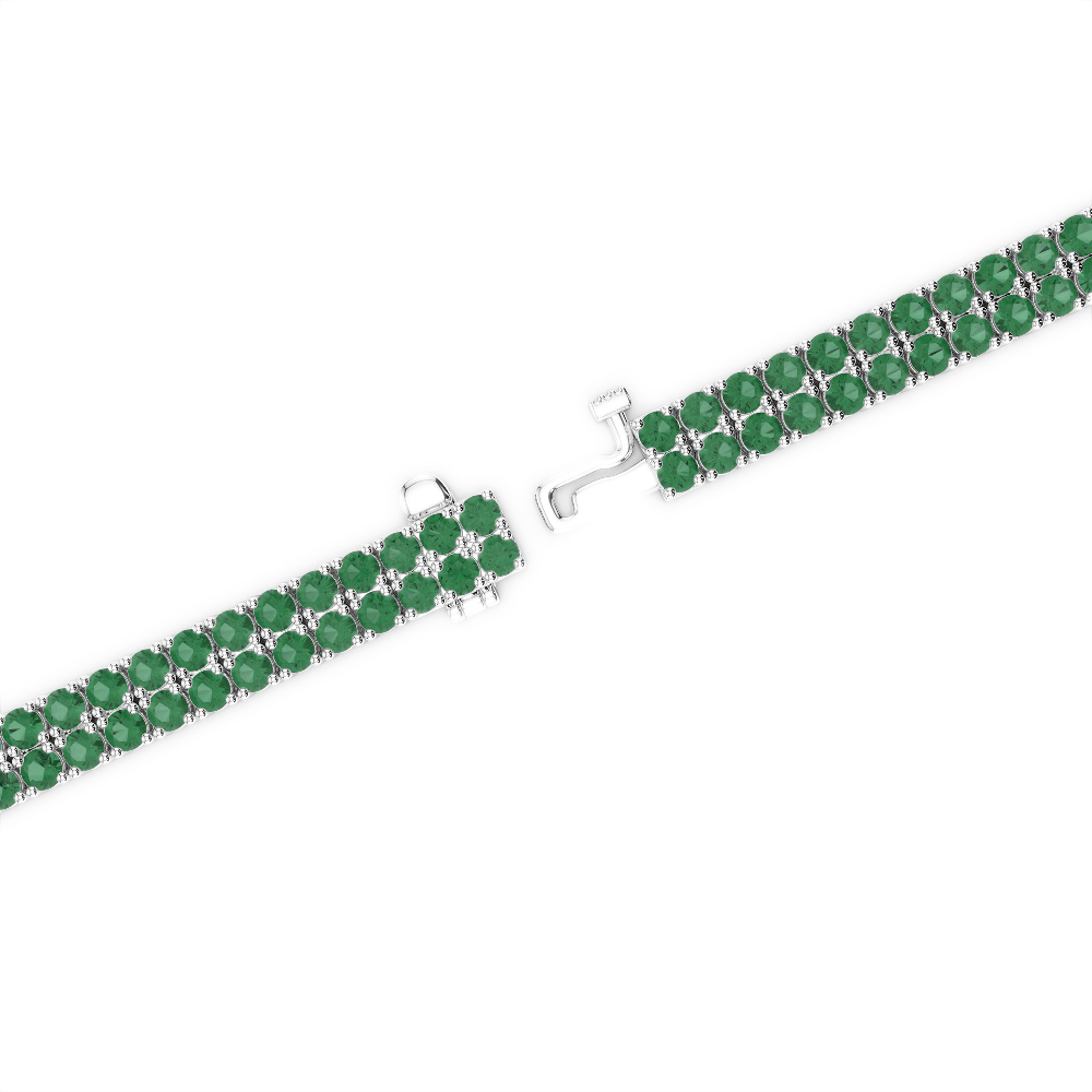 4 Ct Emerald Bracelet in Gold/Platinum AGBRL-1031