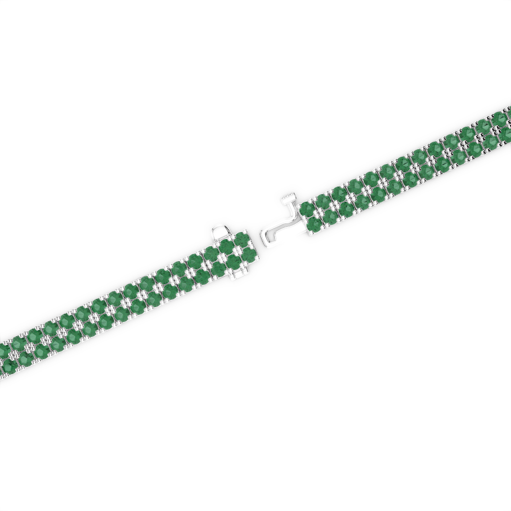 3 Ct Emerald Bracelet in Gold/Platinum AGBRL-1041