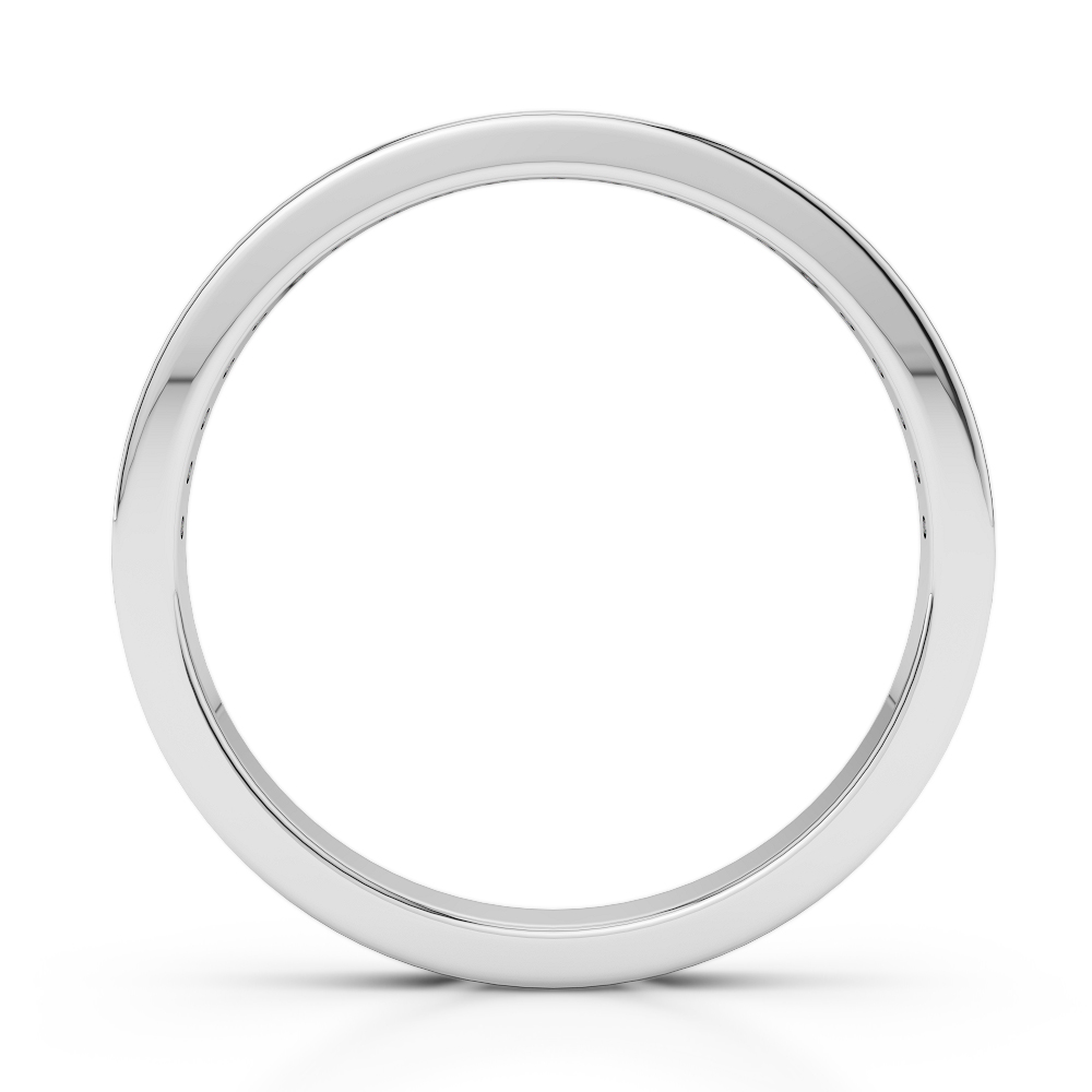 2.5 MM Gold / Platinum Round Cut Garnet and Diamond Half Eternity Ring AGDR-1089