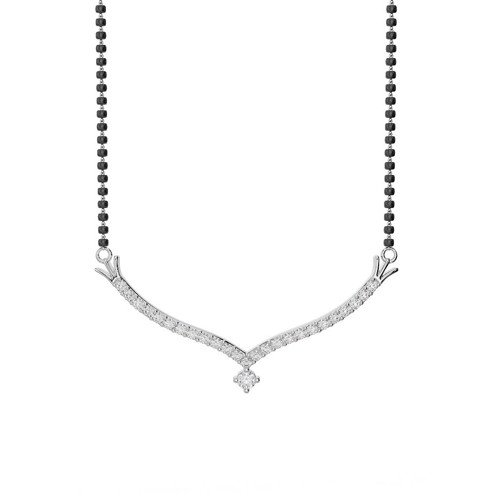 Gold / Platinum Diamond Mangalsutra Necklace IMS-1755