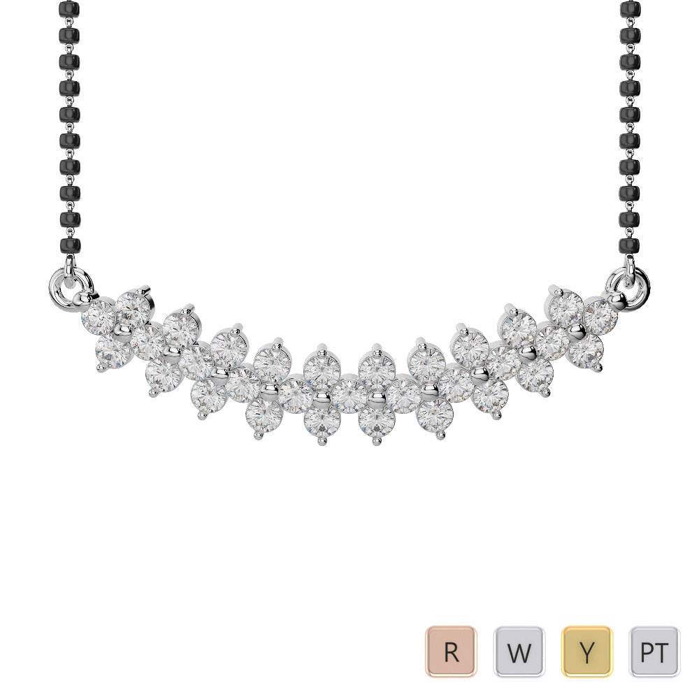 Platinum on sale mangalsutra pendant