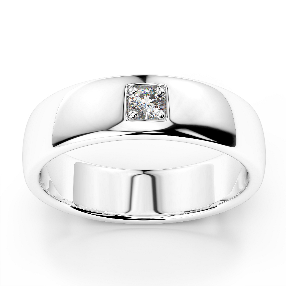 Gold / Platinum Diamond Mens Wedding Ring 5 mm AGDR-1271