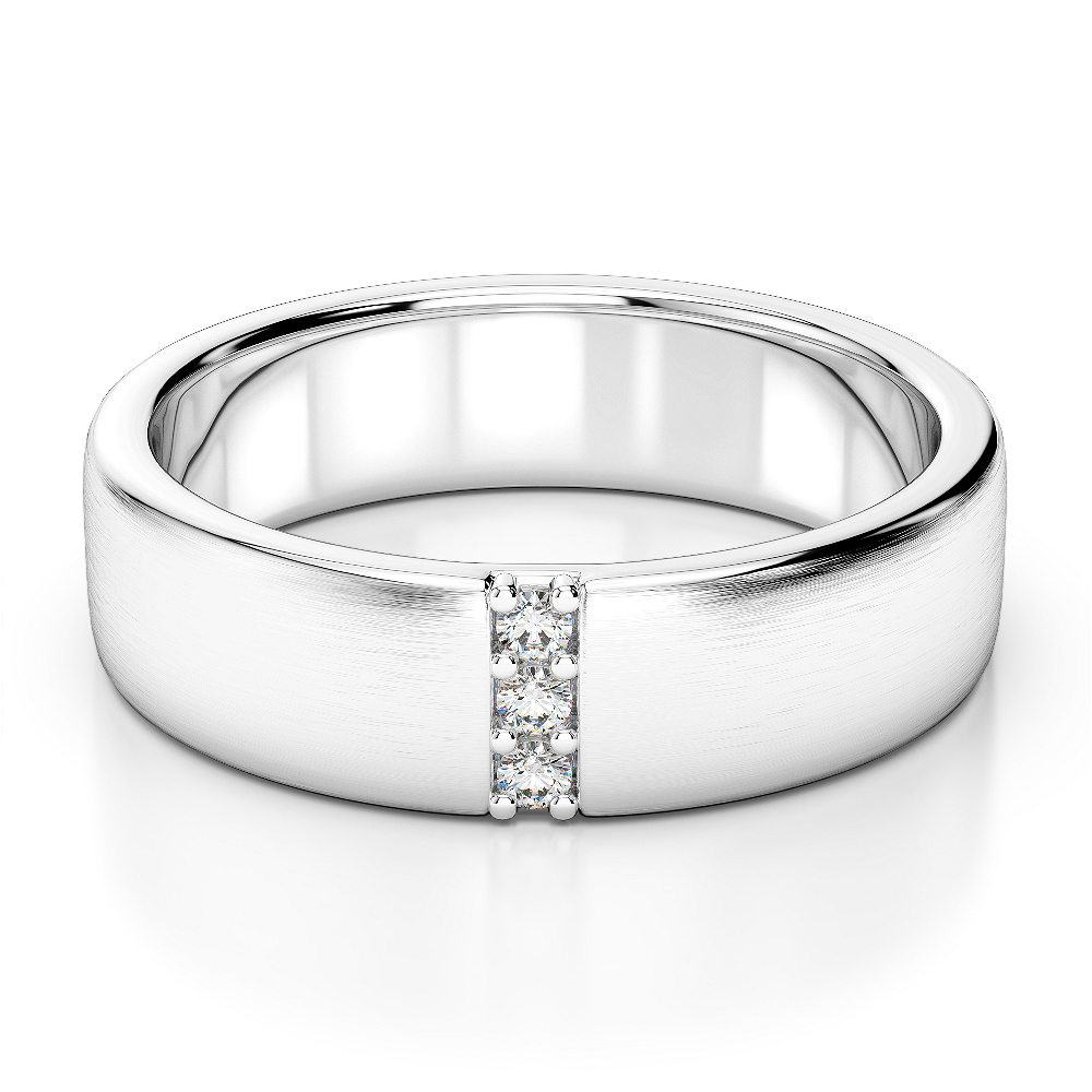 Gold / platinum diamond mens wedding ring 5 mm agdr-1277
