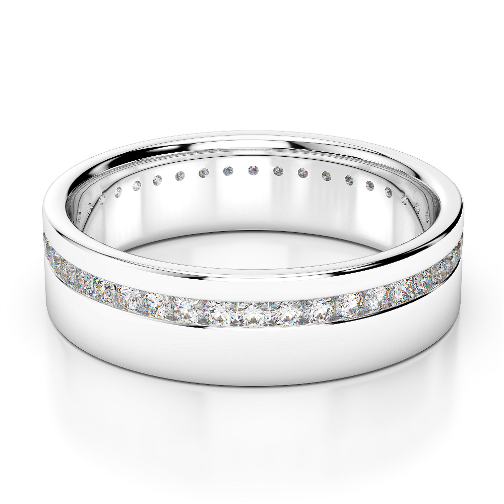 Gold / Platinum Diamond Mens Wedding Ring 5 mm AGDR-1284