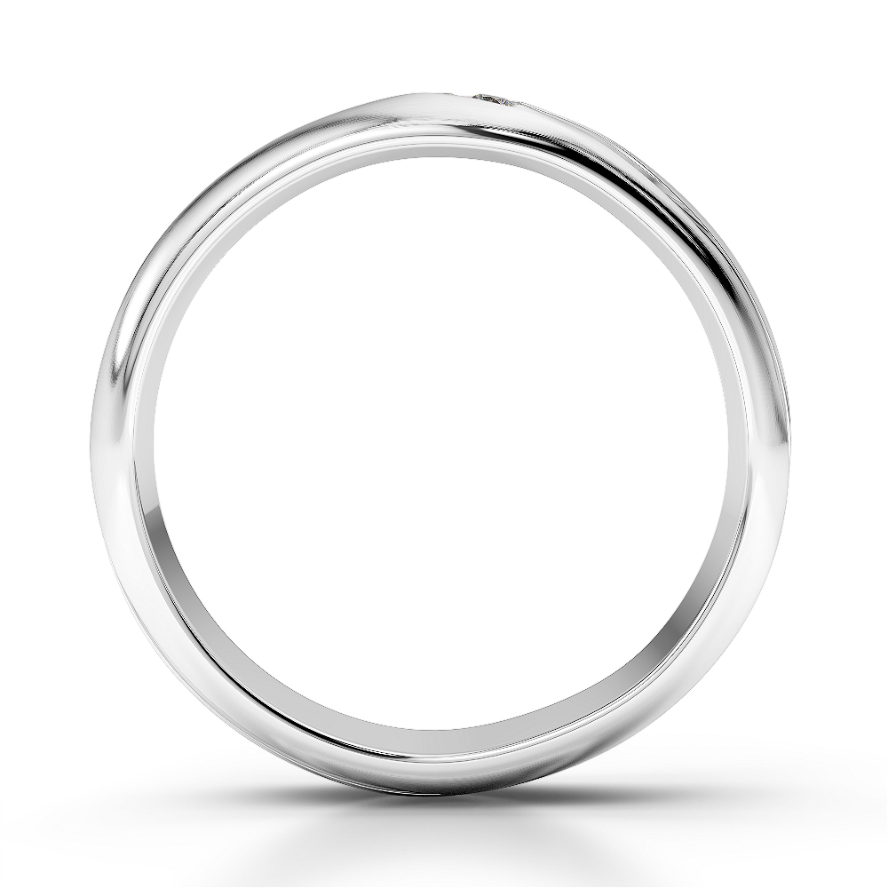 Gold / Platinum Diamond Mens Wedding Ring 5 mm AGDR-1285