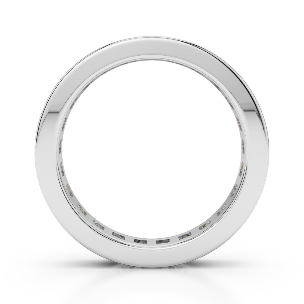 4 MM Gold / Platinum Princess Cut Peridot and Diamond Full Eternity Ring AGDR-1134