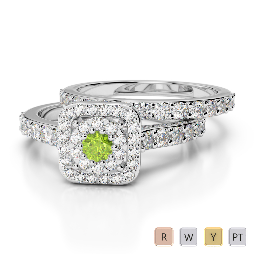 Peridot discount bridal set