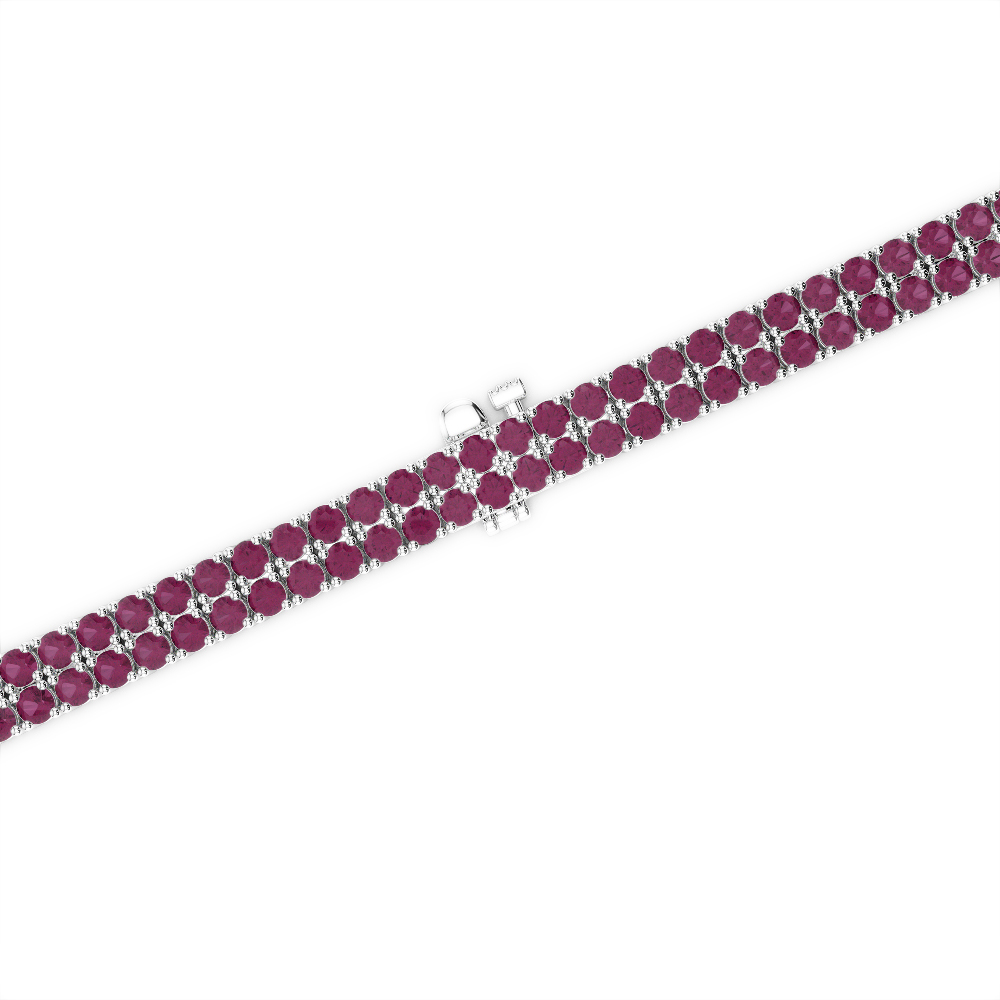 4 Ct Ruby Bracelet in Gold/Platinum AGBRL-1031