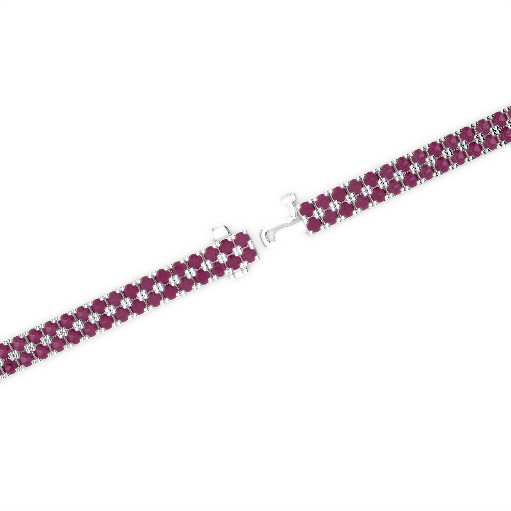 3 Ct Ruby Bracelet in Gold/Platinum AGBRL-1041