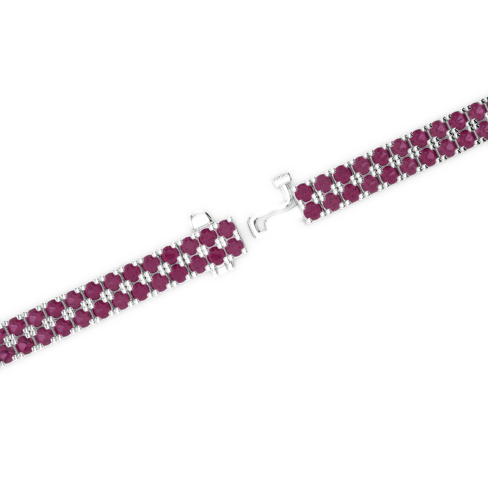4 Ct Ruby Bracelet in Gold/Platinum AGBRL-1042