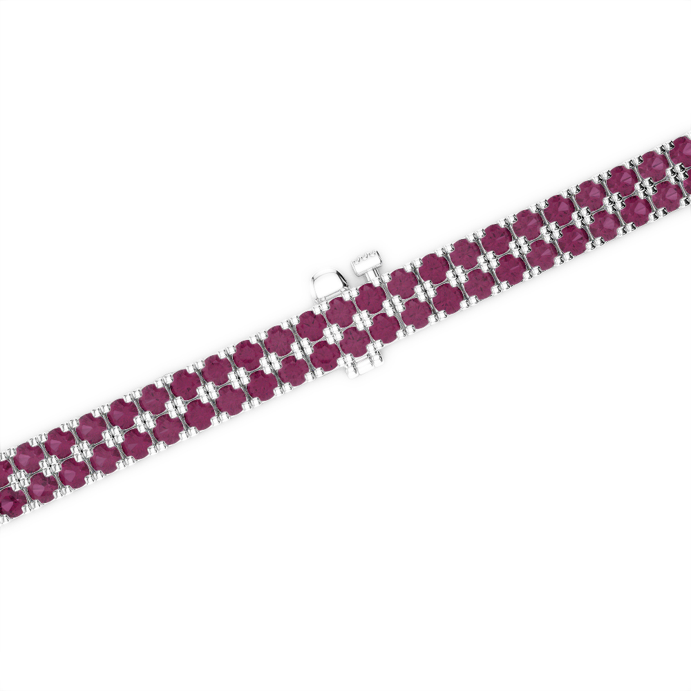 6 Ct Ruby Bracelet in Gold/Platinum AGBRL-1043