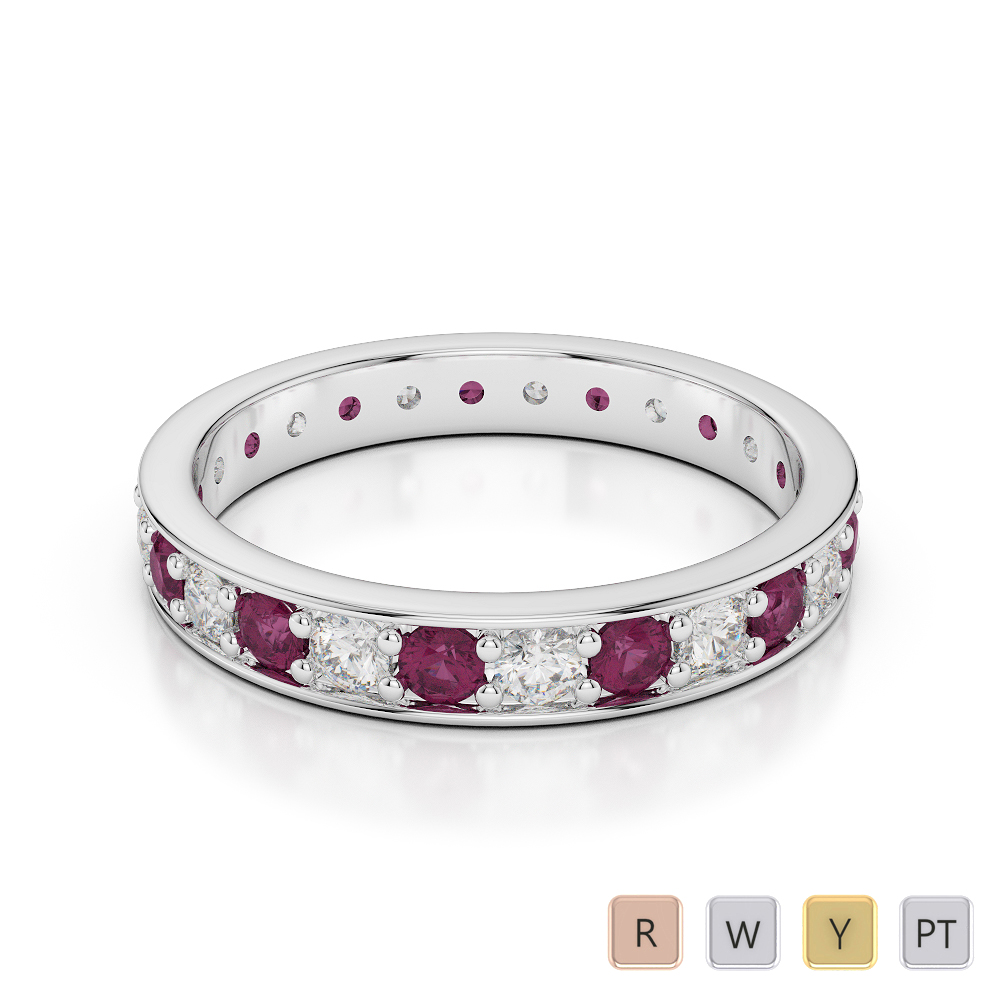 Ruby Eternity Rings | Ruby and Diamond Eternity Ring - Ag & Sons