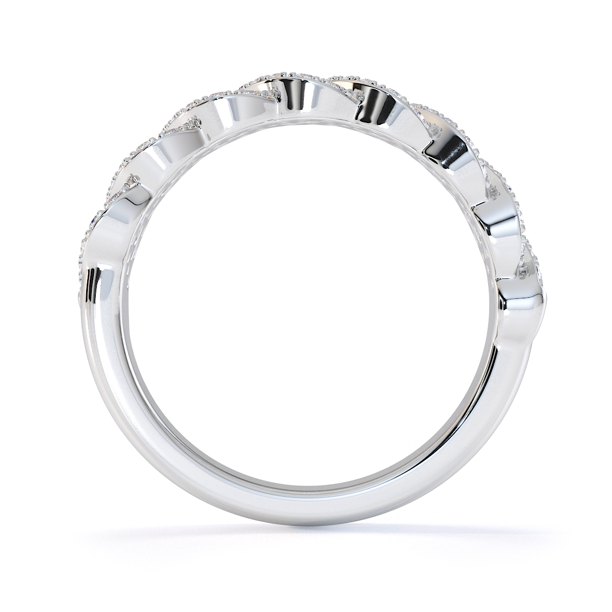 Gold / Platinum Ruby and Diamond Half Eternity Ring RZ1533