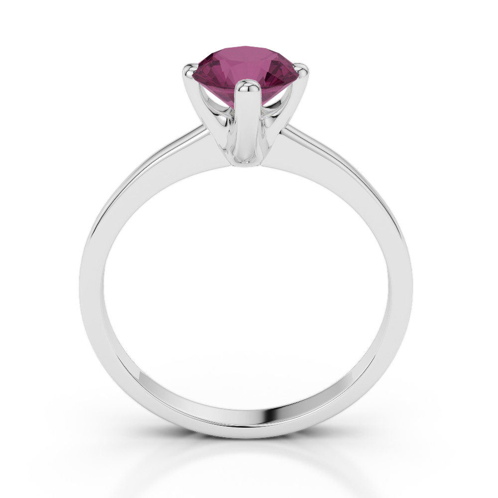 Gold / Platinum Round Cut Ruby Engagement Ring AGDR-2028