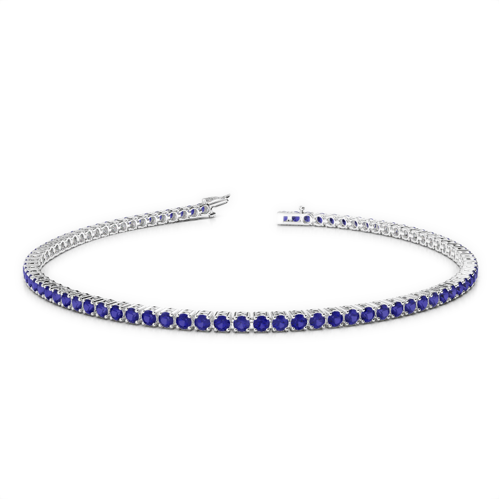 3 Ct Sapphire Bracelet in Gold/Platinum AGBRL-1003