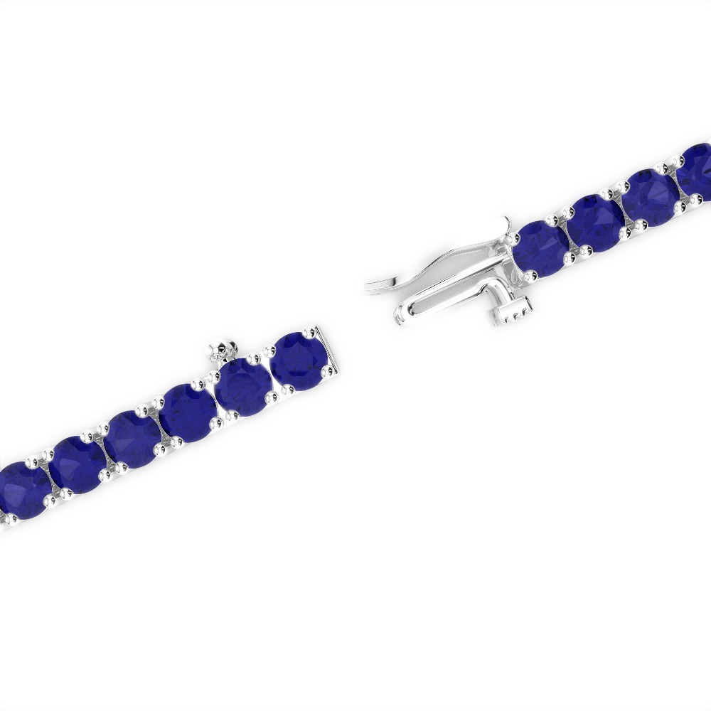 6 Ct Sapphire Bracelet in Gold/Platinum AGBRL-1007