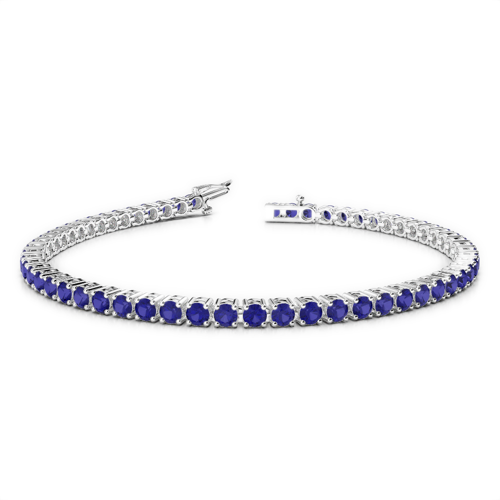 7 Ct Sapphire Bracelet in Gold/Platinum AGBRL-1008