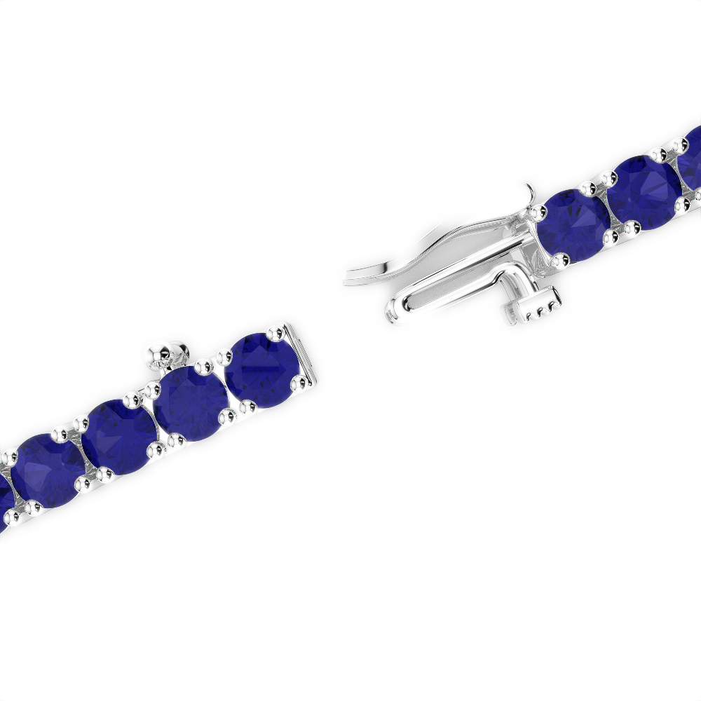 10 Ct Sapphire Bracelet in Gold/Platinum AGBRL-1009