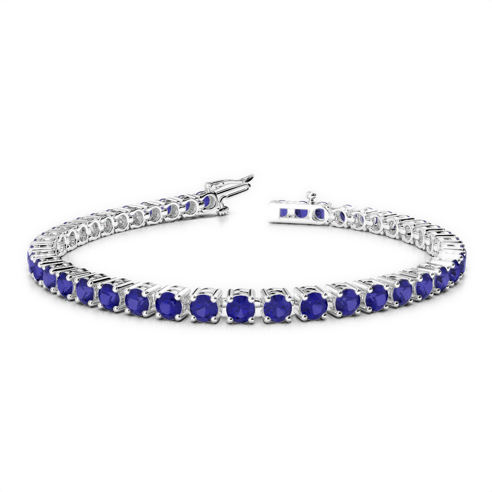 15 Ct Sapphire Bracelet in Gold/Platinum AGBRL-1010