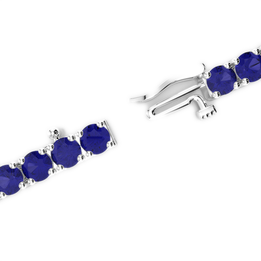 15 Ct Sapphire Bracelet in Gold/Platinum AGBRL-1010