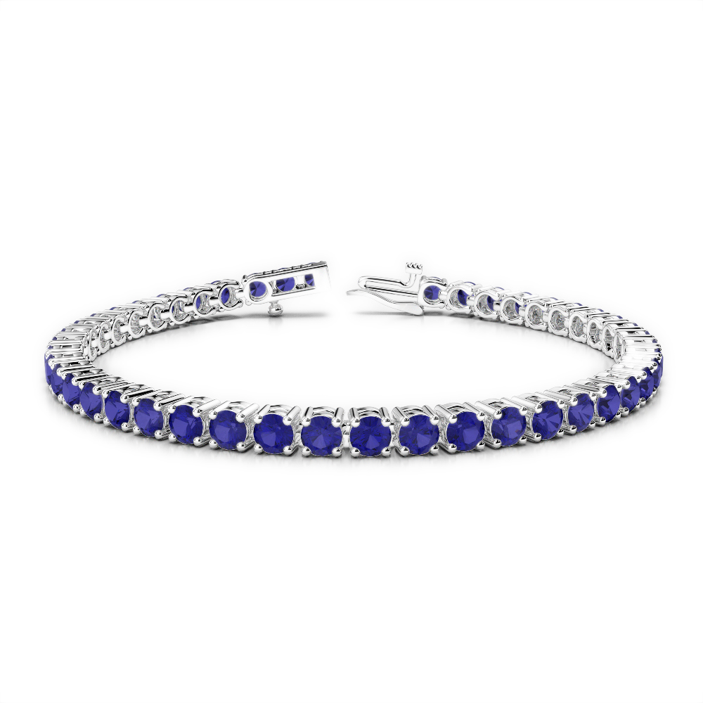 16 Ct Sapphire Bracelet in Gold/Platinum AGBRL-1011
