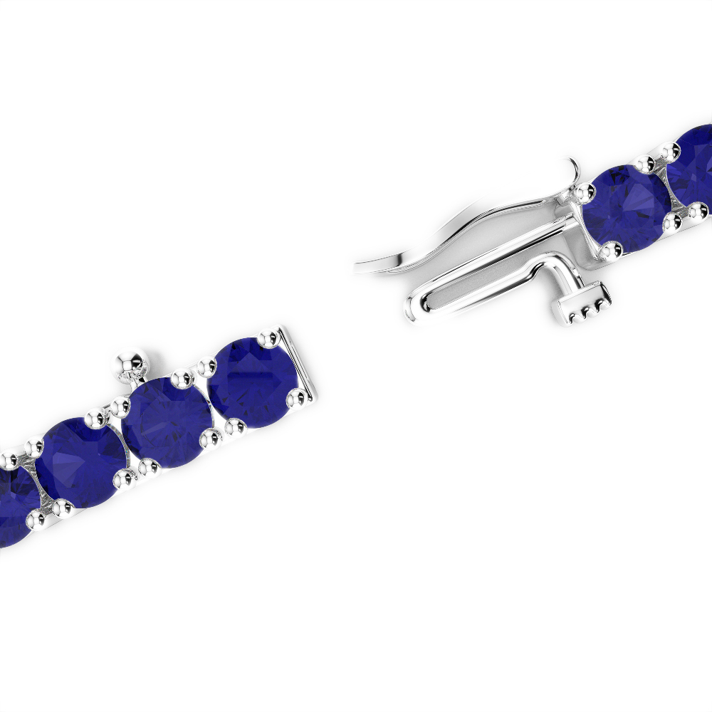 16 Ct Sapphire Bracelet in Gold/Platinum AGBRL-1011