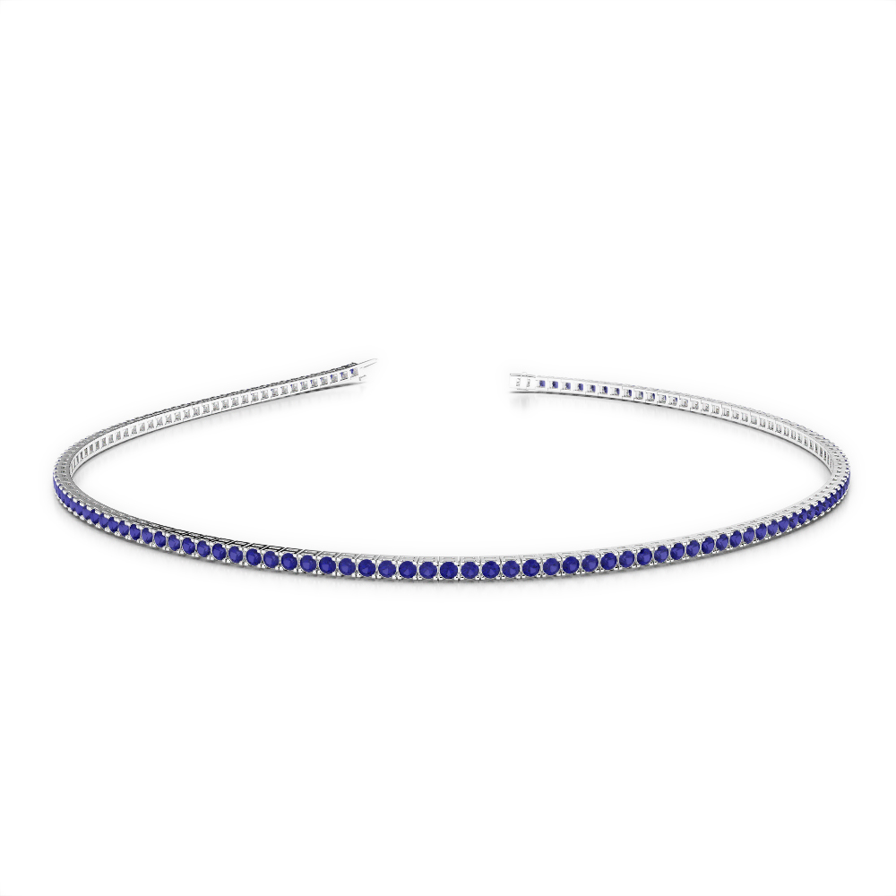 2 Ct Sapphire Bracelet in Gold/Platinum AGBRL-1012