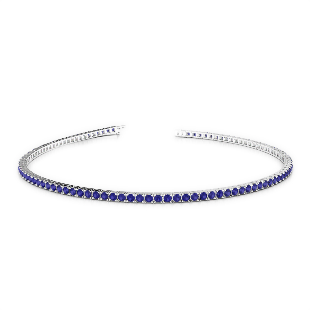 2 Ct Sapphire Bracelet in Gold/Platinum AGBRL-1013