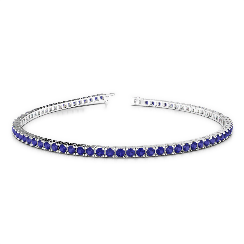 4 Ct Sapphire Bracelet in Gold/Platinum AGBRL-1016