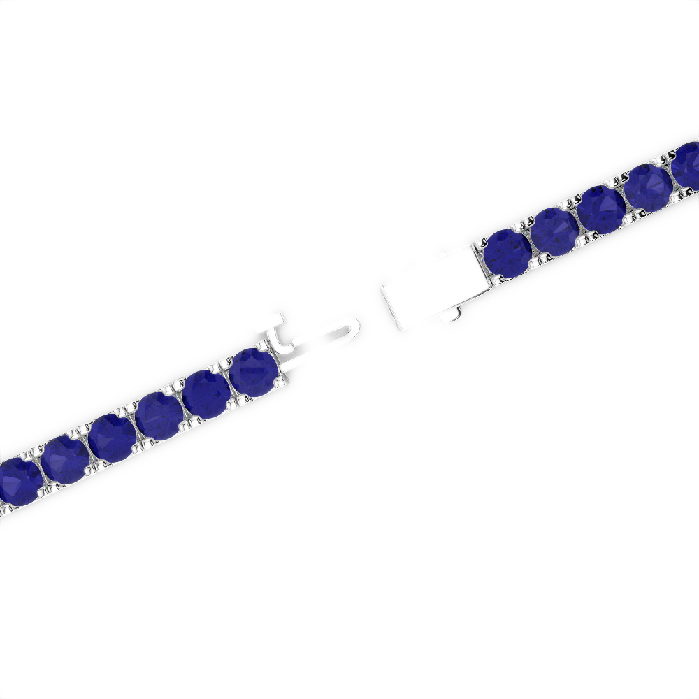 4 Ct Sapphire Bracelet in Gold/Platinum AGBRL-1016