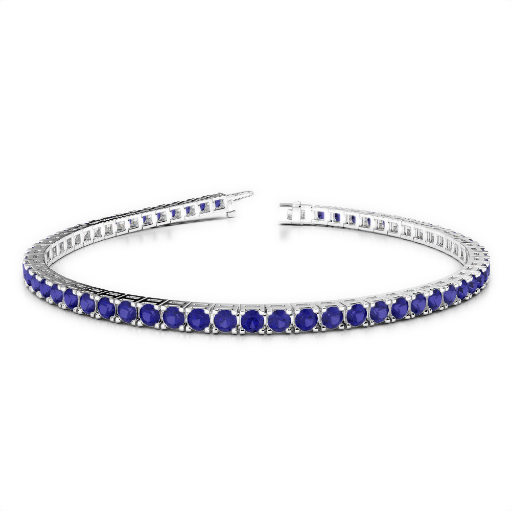 7 Ct Sapphire Bracelet in Gold/Platinum AGBRL-1019