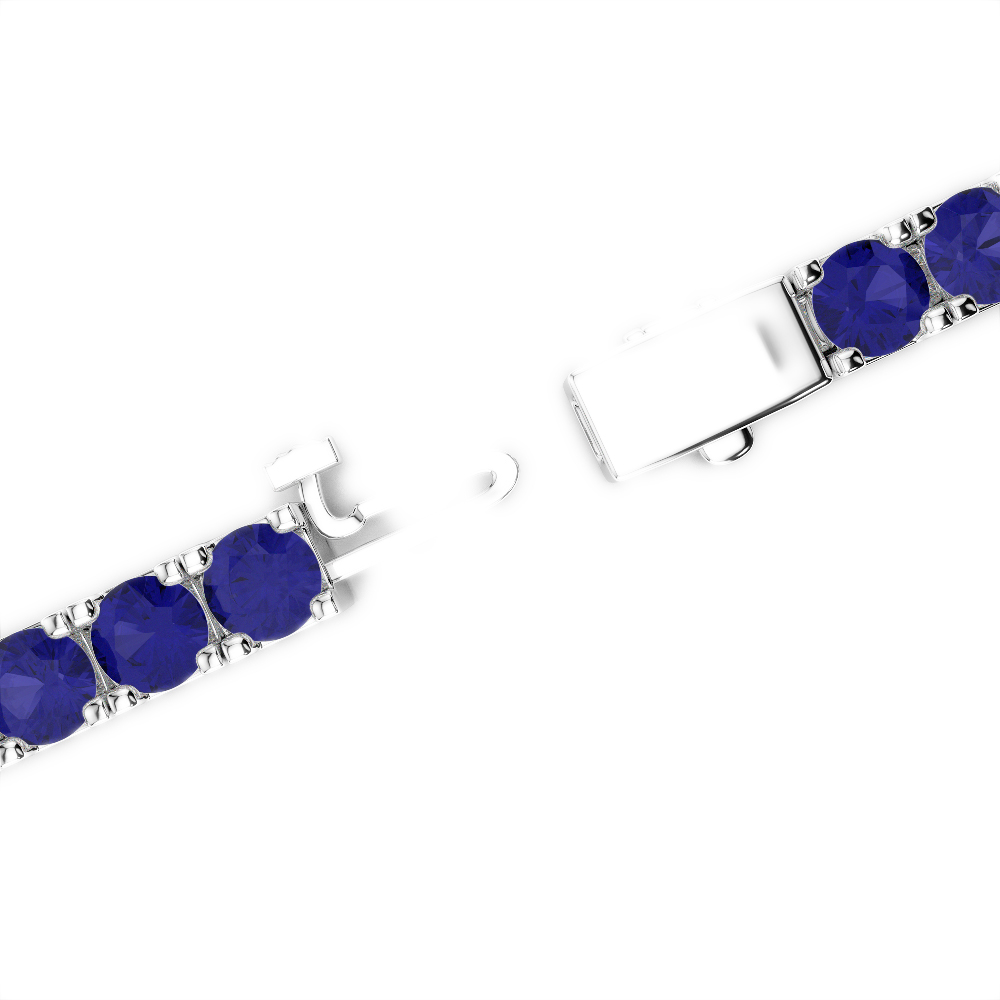 14 Ct Sapphire Bracelet in Gold/Platinum AGBRL-1021