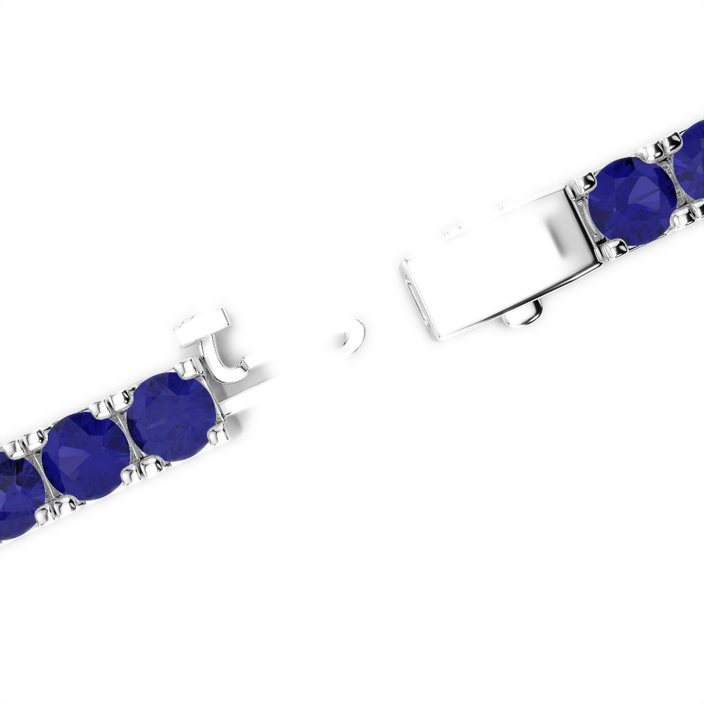 15 Ct Sapphire Bracelet in Gold/Platinum AGBRL-1022