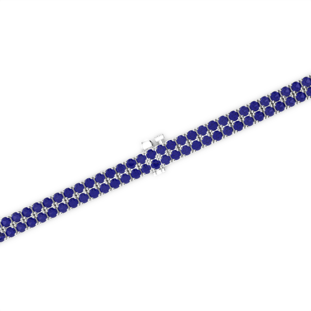 4 Ct Sapphire Bracelet in Gold/Platinum AGBRL-1030