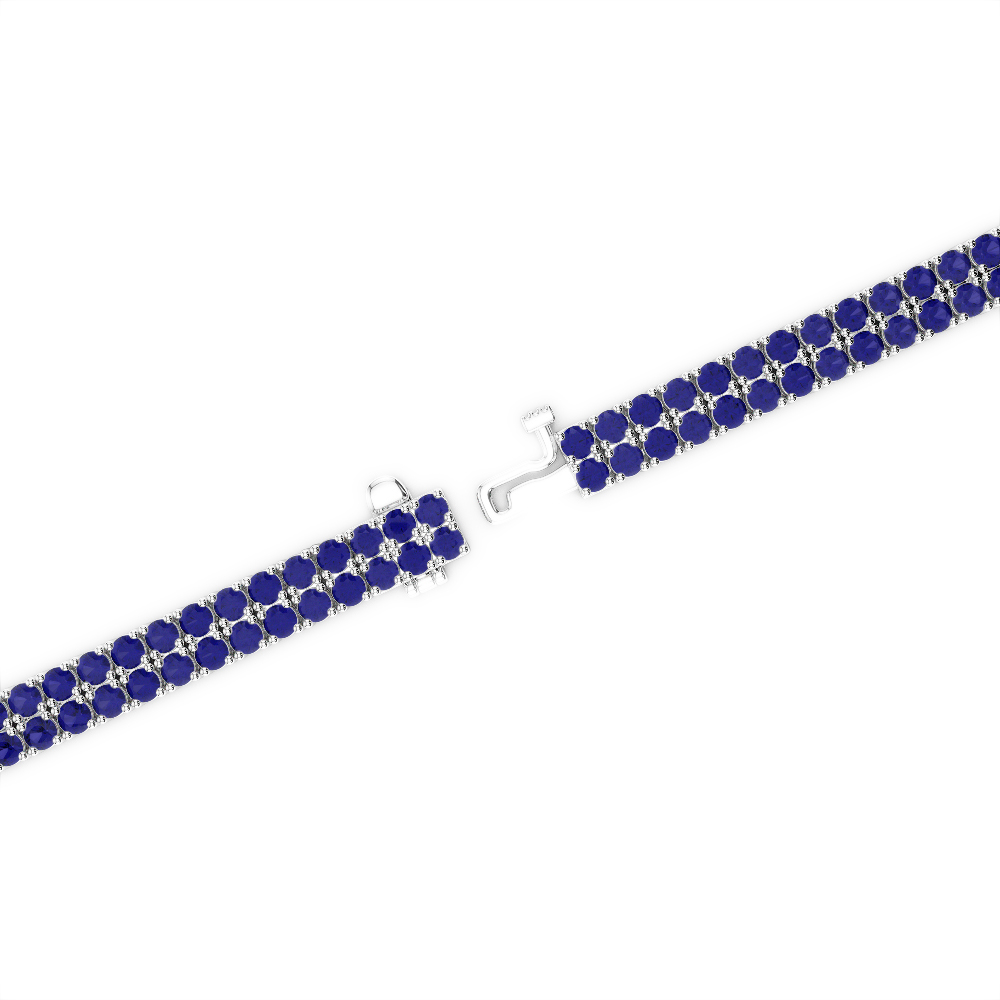 4 Ct Sapphire Bracelet in Gold/Platinum AGBRL-1030
