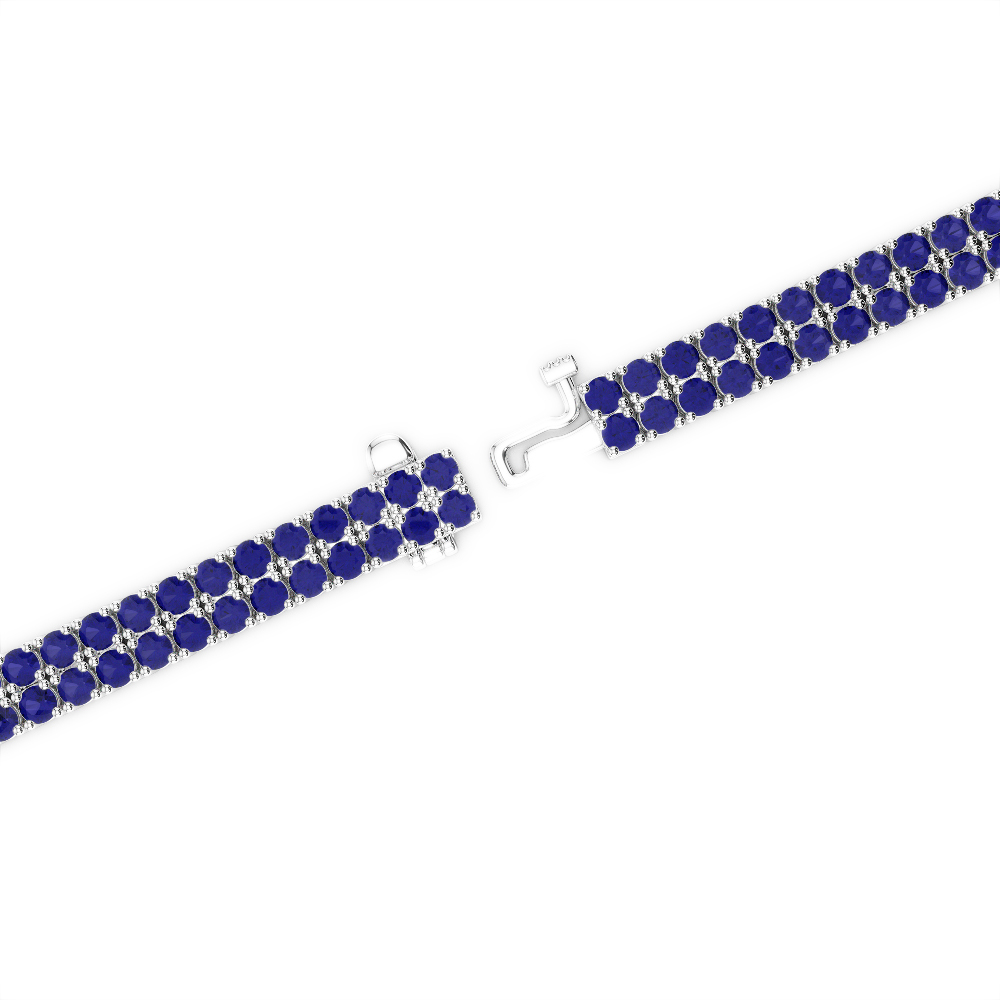 4 Ct Sapphire Bracelet in Gold/Platinum AGBRL-1031