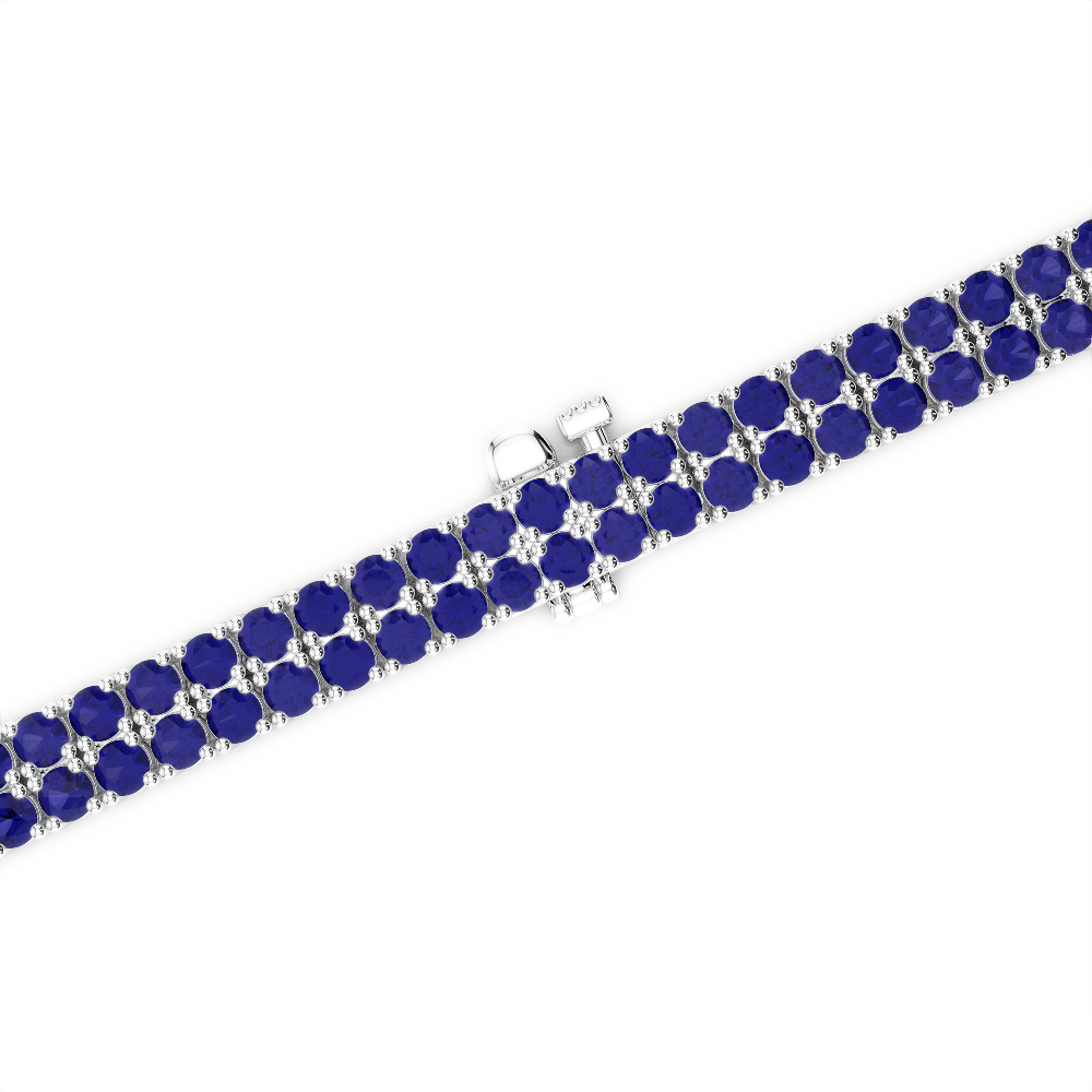 6 Ct Sapphire Bracelet in Gold/Platinum AGBRL-1032