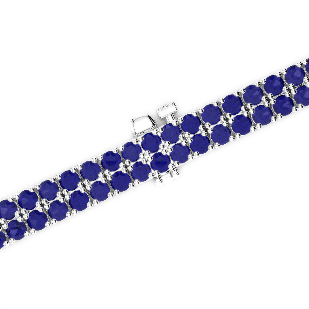 11 Ct Sapphire Bracelet in Gold/Platinum AGBRL-1035
