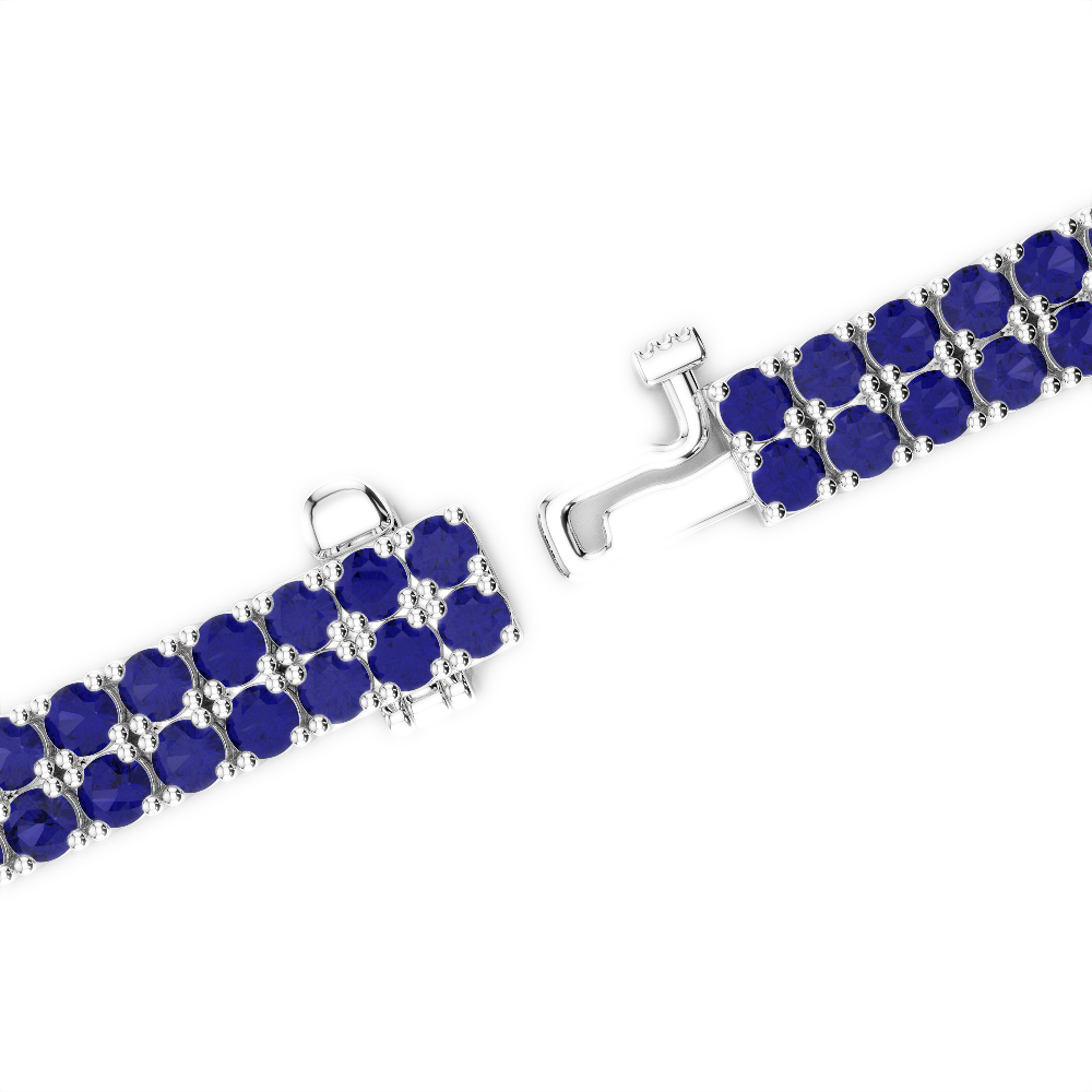 11 Ct Sapphire Bracelet in Gold/Platinum AGBRL-1035