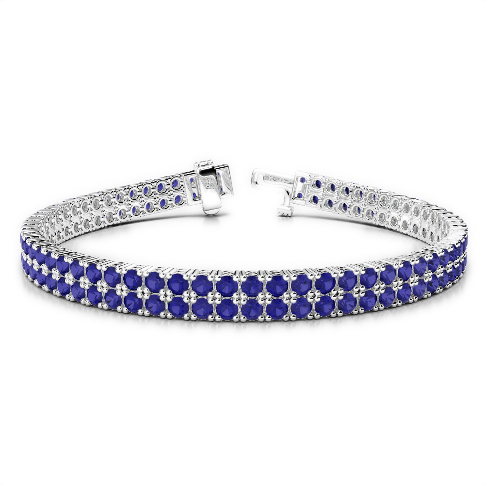 15 Ct Sapphire Bracelet in Gold/Platinum AGBRL-1037