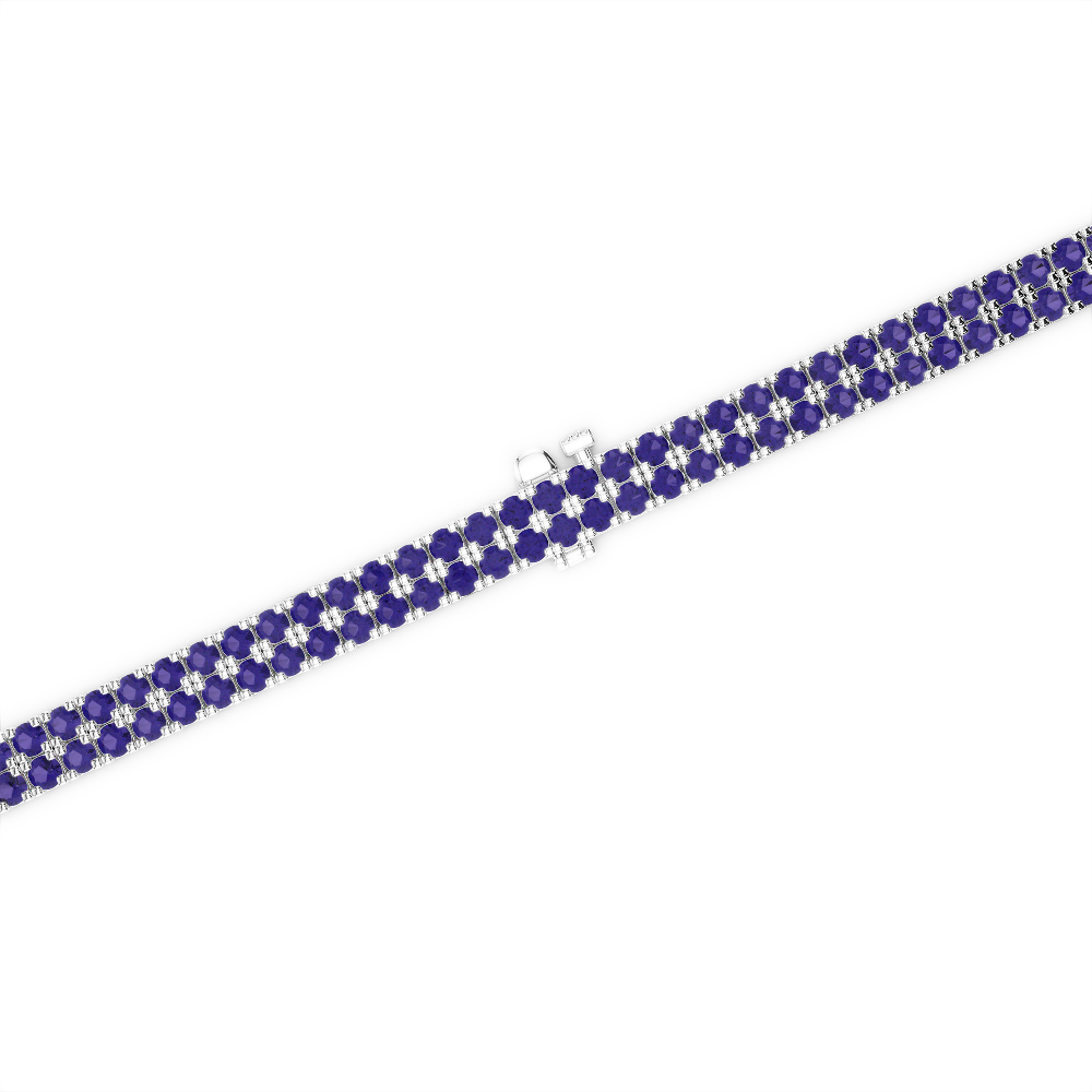 3 Ct Sapphire Bracelet in Gold/Platinum AGBRL-1041