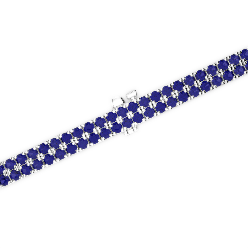 6 Ct Sapphire Bracelet in Gold/Platinum AGBRL-1043