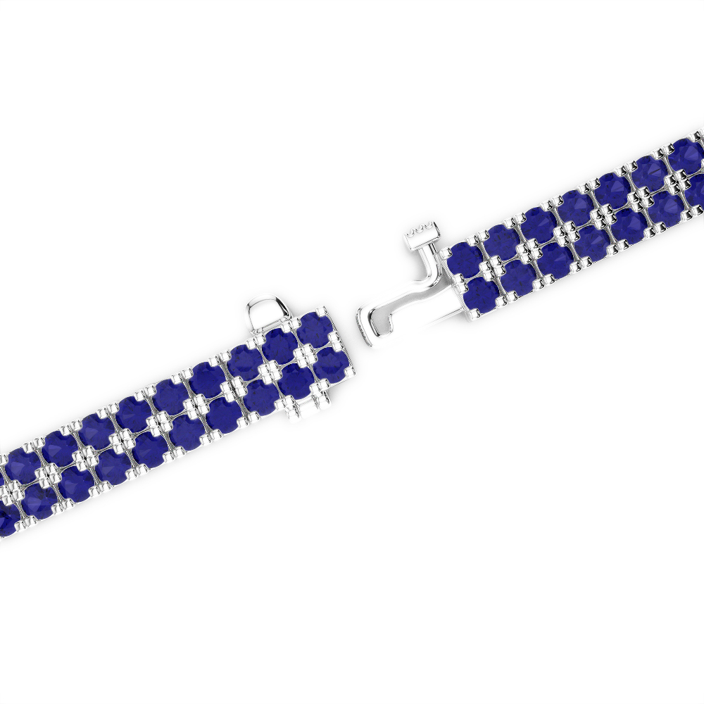 6 Ct Sapphire Bracelet in Gold/Platinum AGBRL-1044