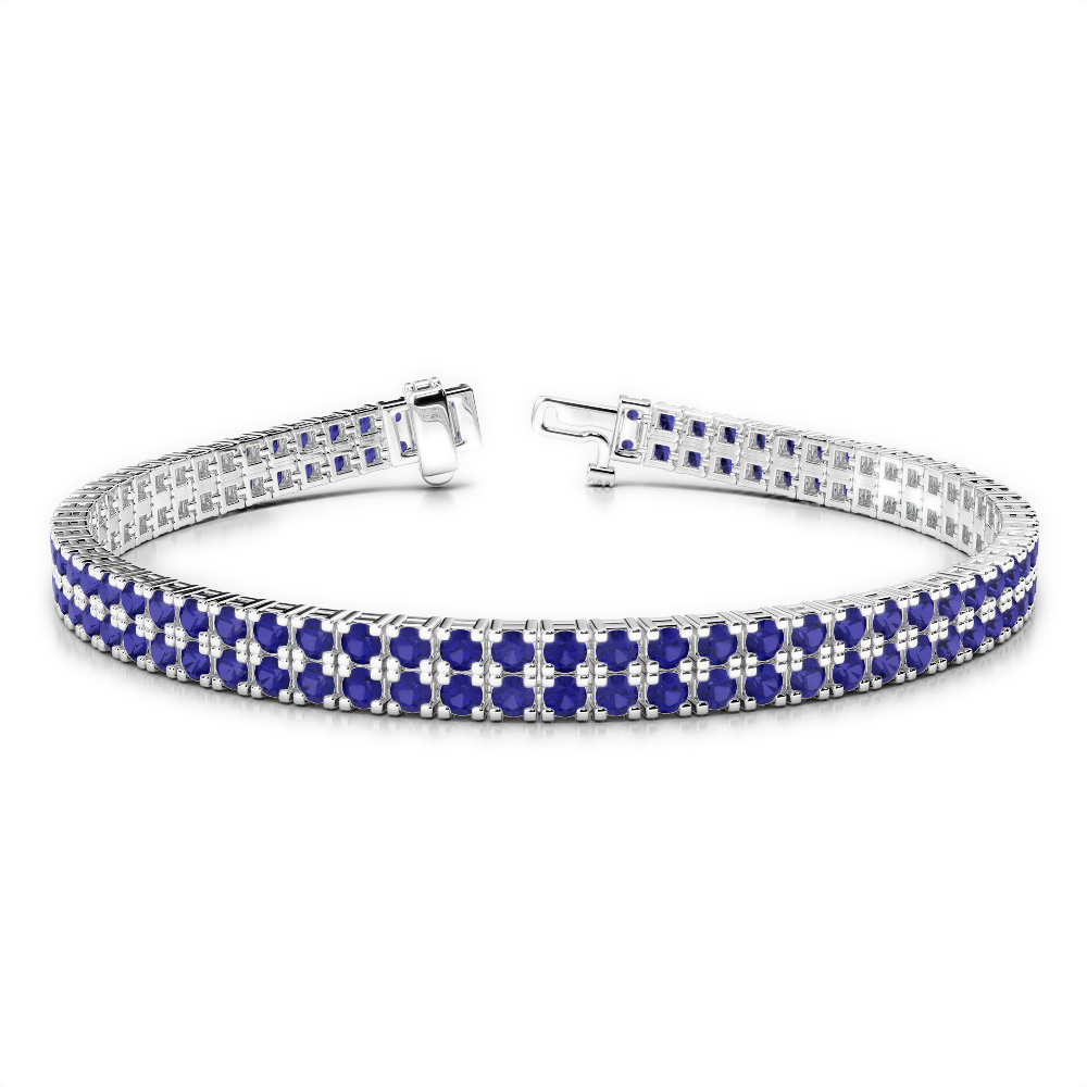 11 Ct Sapphire Bracelet in Gold/Platinum AGBRL-1046