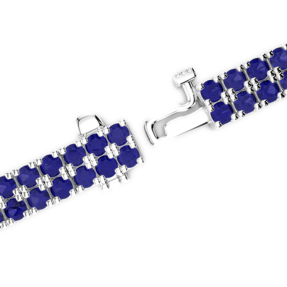 20 Ct Sapphire Bracelet in Gold/Platinum AGBRL-1049