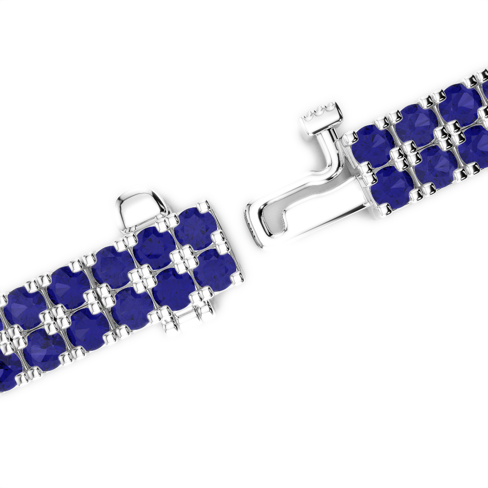 27 Ct Sapphire Bracelet in Gold/Platinum AGBRL-1050