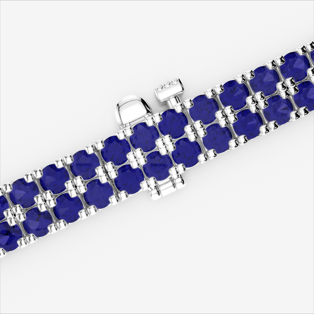29 Ct Sapphire Bracelet in Gold/Platinum AGBRL-1051